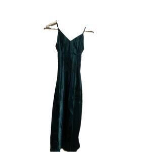 Vintage Victorias Secret Emerald satin night gown gold label classic‎ size XS